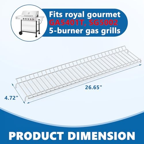 Elevated Warming Rack for Royal Gourmet GA5401T 5-Burner – Stainless Steel - Image 2