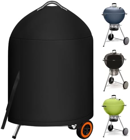 i COVER Grill Cover for Weber 22 Inch Charcoal Kettle- Waterproof BBQ Cover for Weber Char-Broil 22 Inch Charcoal Kettle Grills,Barbecue Cover Kettle Grill Cover for Outdoor Grills by iCOVER