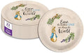 Birthday Galore Peter Rabbit Boy's Baby Shower - 32 Piece Disposable Party Supplies - Spring Baby Shower Decorations - Round Party Plates - Large 9" Paper Plates In Bulk by BirthdayGalore