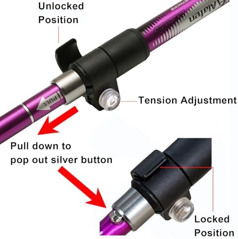 A ALAFEN 7075 Aluminum Collapsible Ultralight Trekking Pole - Image 3