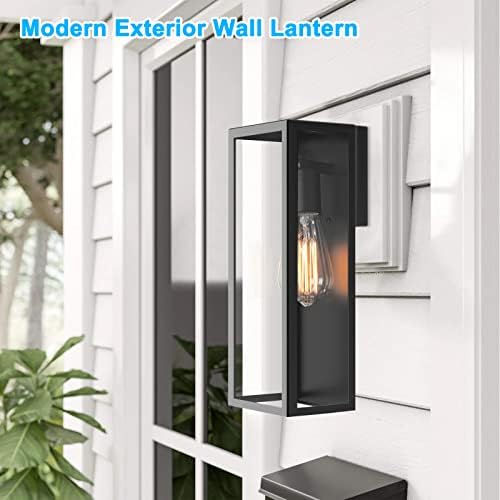VerRon Outdoor Black Wall Light Fixtures, Modern Exterior Wall Lanterns - Image 7