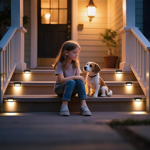 SOLPEX Solar Deck Lights, Solar Step Lights for Outside Waterproof Led Stair Light for Outdoor Fence, Balcony, Patio, Railing, Front Porch, Yard and Pathway(20pack Warm White) - Image 6