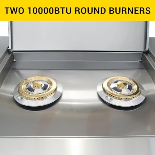 CT Copper Tailor Outdoor Propane Gas Double Side Burner with Dustproof Cover, Cabinet Style, 20000 BTUs, Stainless Steel - Image 4
