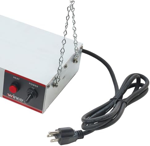 Winco 36" Silver Food Heat Lamp Strip Heater with Undermount Brackets - Image 4