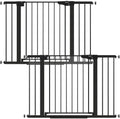 Cumbor 2 Pack 30-46" Baby Gate for Stairs, Auto Close Dog Gate Indoor Black by Cumbor