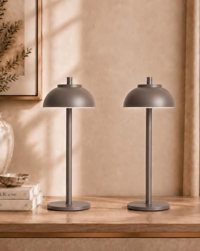 Cordless Table Lamps Rechargeable, Battery Operated Table Light Brown 2Pack - Image 6