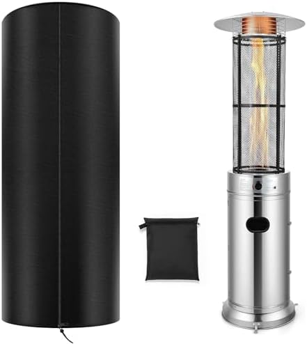 LPG Patio Heaters Cover, Cylinder Tower Patio Heater Covers, Heavy-duty and Weather-resistant Oxford Fabric, Waterproof, Dust-proof, Snow-proof, Windproof, with Zipper and Storage Bag by CookingHeatingRelacements