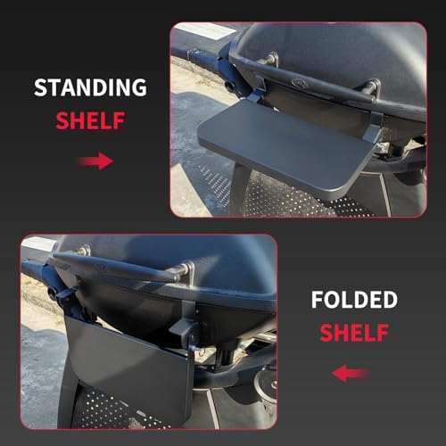 Utheer Folding Front Shelf for Weber Q Series Grill, BBQ Prep Table - Image 4