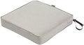 Classic Accessories Montlake Water-Resistant 21 x 21 x 3 Inch Square Outdoor Seat Cushion, Patio Furniture Chair Cushion, Heather Grey, Outdoor Cushion Cover by ClassicAccessories