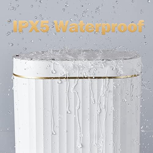 ELPHECO Bathroom Trash Can with Lid, 2 Gallon, Motion Sensor, White Gold - Image 5