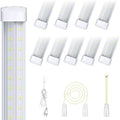 8FT 10 Pack LED Shop Lights, 120W 19200LM 6000K Garage Lighting by fmwkrjLightYourSpace