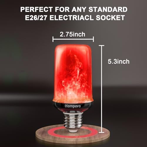 Hompavo Upgraded Flame Light Bulbs for Halloween Decorations, 4 Modes E26 - Image 6