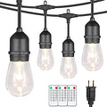Mlambert 96FT(2x48FT) 3 Colors LED Outdoor String Lights with Remote, Black by Mlambert