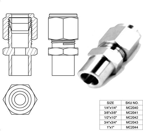 Misting Fittings (Stainless Steel Tube Socket Weld Union-Pack of 5) - Image 2