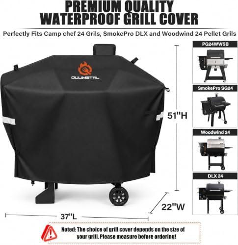 QuliMetal Pellet Grill Cover for Camp Chef DLX 24,Woodwind 24 Series - Image 2