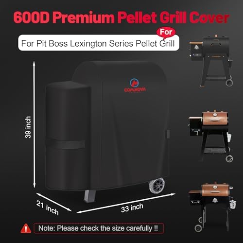 Comnova Grill Cover for Pit Boss Lexington - 600D Wood Pellet Smoker Cover for Pitboss Waterproof & Heavy Duty, Premium Pellet Cover for Pit Boss Lexington 500, Lexington 540, Pro 600 and Tailgater - Image 2