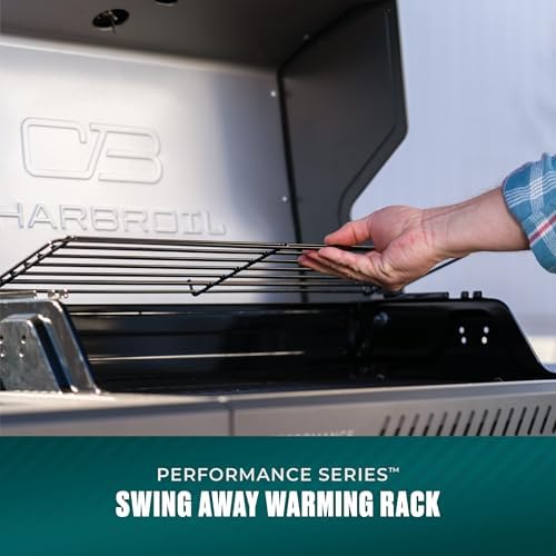 Charbroil Performance Series 4‑Burner Gas Grill Bundle – Black Cabinet Grill with Side Burner with Griddle Insert & Gas2Coal Charcoal Tray - Image 6