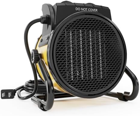 Outdoor Heater for Patio, 1500W Electirc Greenhouse Heater, Yellow by Joanolga