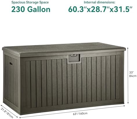 YITAHOME XXL 230 Gallon Large Deck Box - Image 6