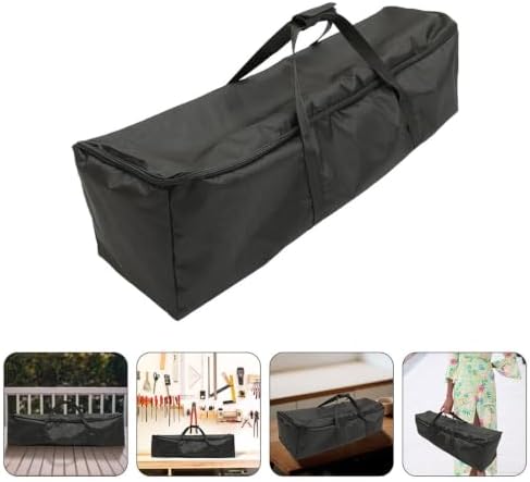 Black Oxford Cloth Grill Storage Bag with Zipper for Camping - Image 7