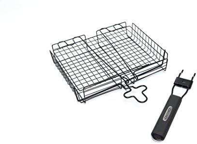 GrillPro 24876 Deluxe Non Stick Broiler Basket with Detachable Handle by GrillPro
