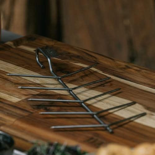 INGRILL Multi-Level Hanging Skewer Rack for Smoker & Barrel Grill – 304 Stainless Steel Vertical BBQ Rack for Sausages, Corn, Meat & Vegetables - Image 5