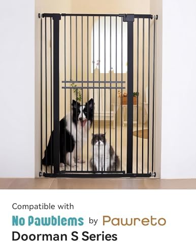 No Pawblems Gate Extension, 2.76" Width Expander for 55.0" Pet Gate, Black - Image 4