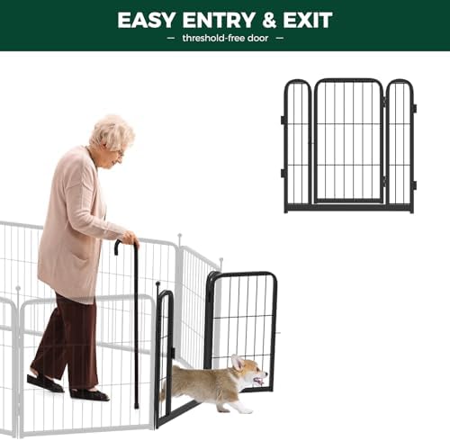 FXW Add-On Gate Panel for Outdoor Dog Playpen, 24" H, Black, Patented - Image 3