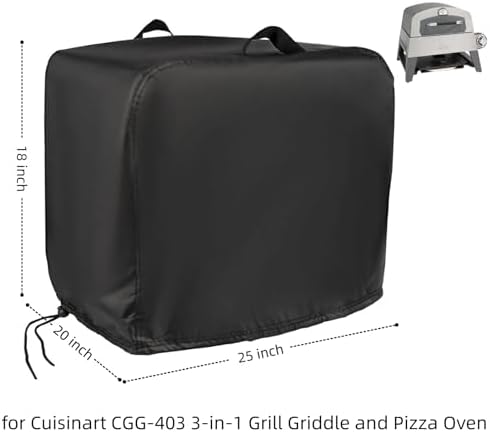 25 in Pizza Oven Cover for Cuisinart CGG-403 3-in-1 Griddle and Pizza Oven - Image 2