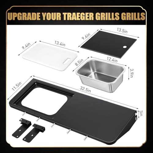 QuliMetal Folding Front Shelf for Traeger Pro 780,Ironwood 885 - Image 2
