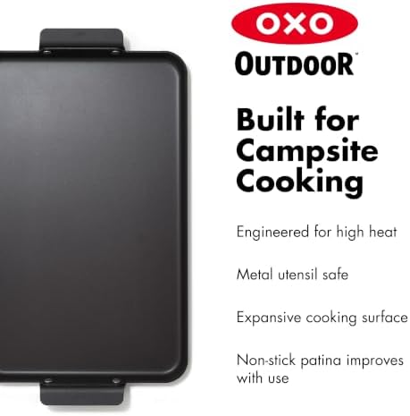 OXO Outdoor 11" x 17.5" Carbon Steel Double Burner Griddle Pan - Image 3