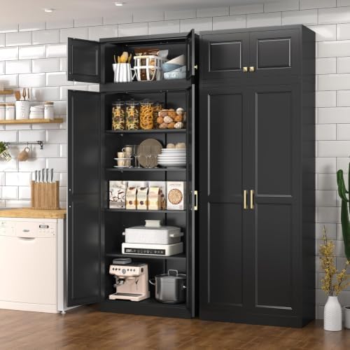 86" Metal Pantry Cabinet,Kitchen Storage Cabinet with Shelves by SteelLifeNeatlyOrganized