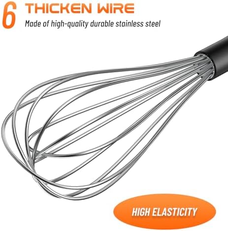 NileHome Whisk Set 8" 10" Kitchen Whisk,2-Pack - Image 3