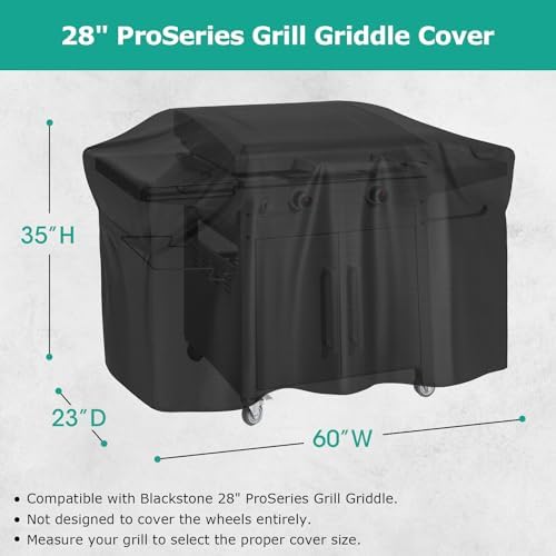 SunPatio Griddle Cover for Blackstone 28" Pro Series Griddle, Outdoor Waterproof Flat Top Gas Grill Cover 60 Inch, All Weather Protection Cooking Station Grill Protector, Black - Image 2