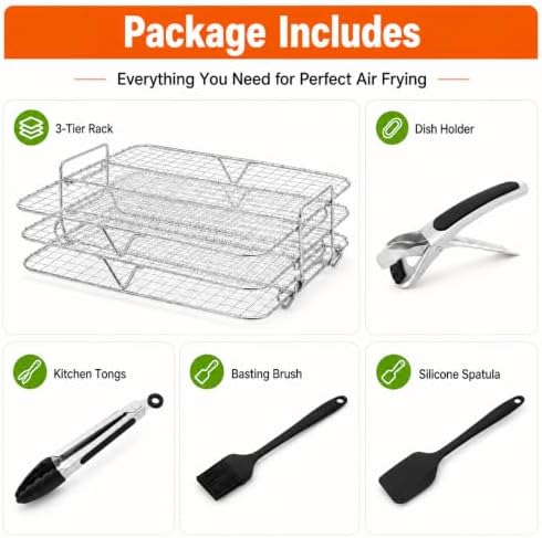 Air Fryer Rack Compatible with Ninja Foodi Grill XL FG551 IG601 IG651 - Image 3
