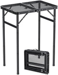 Anbte 2ft Folding Camping Grill Table Max 29.5", 3 Adjustable Height, Black by Anbte