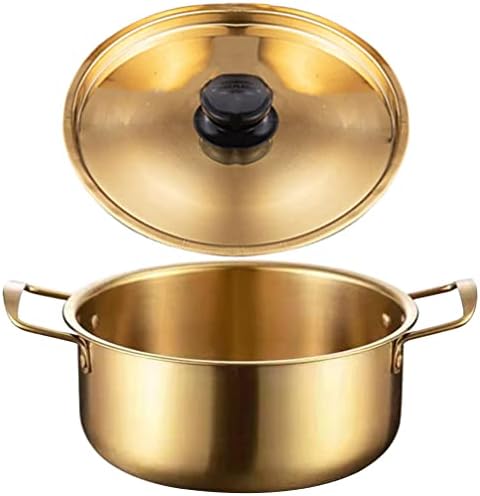 Kichvoe Stainless Steel Noodle Pot with Lid 11.02X7.87X3.54In Portable Cooking Pot for Camping Hiking Picnics Lightweight Ramen Soup Porridge Cooker by Kichvoe