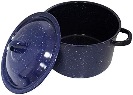 IMUSA USA Speckled Enamel Stock Pot 7.75-Quart, Blue - Image 2