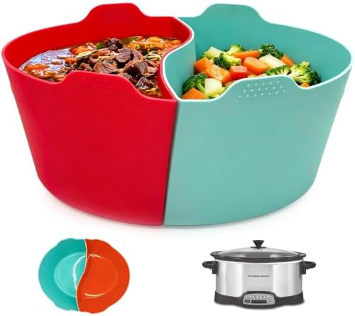 Magikichen Silicone Crock pot Liners,Slow Cooker Liners, 4 Quart Oval Reusable Crock pot Divider Insert,BPA-Free, Dishwasher Safe by Magikichen
