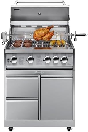 KoolMore Outdoor Kitchen 30 in. BBQ Liquid Propane Grill with Cabinet in Stainless-Steel (KM-OKS-BQ30-BQ30CAB) - Image 2