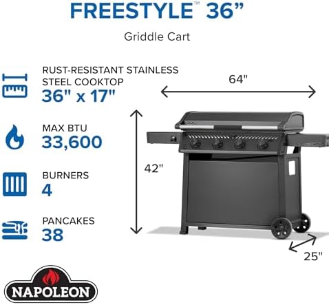 Napoleon Freestyle 36-Inch Rust-Resistant Propane Griddle - Image 3
