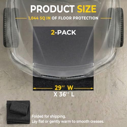 2-Pack Heavy Duty Oil Spill Mat, Oil Mat, Garage Floor Mats, 29"x36" - Image 2