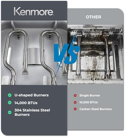 Kenmore 2-Burner Portable Tabletop Retro Gas Grill - Image 3