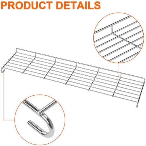 DELSbbq 66045 Stainless Grill Warming Rack for Weber Genesis II 400 Series - Image 3