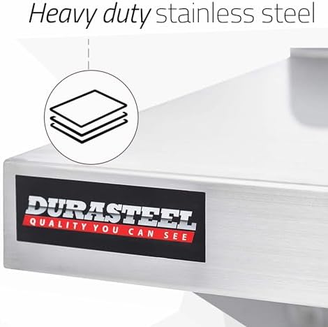 DuraSteel Stainless Steel Wall Mount Shelf 60" Wide x 14" Deep Commercial Grade - NSF Certified - Good for Restaurant, Bar, Home, Kitchen, Laundry, Garage and Utility Room - Image 5