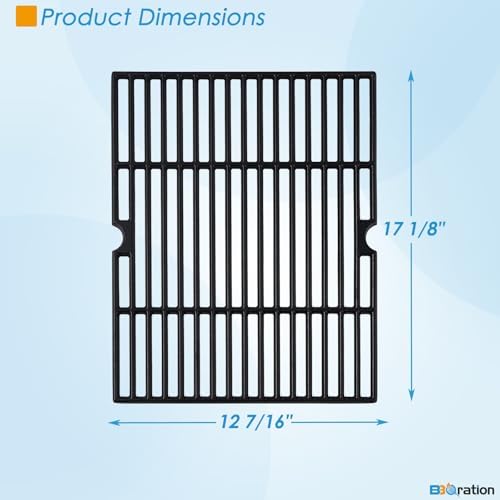 17 1/8" x 12 7/16" Cooking Grates Replacement for Nexgrill 720-0830MN, 720-0670E, 720-0737, Grill Master 720-0670E, Grill Chef BM616, GC610, Cooking Grid for Nexgrill Grill Grates Replacement - Image 2