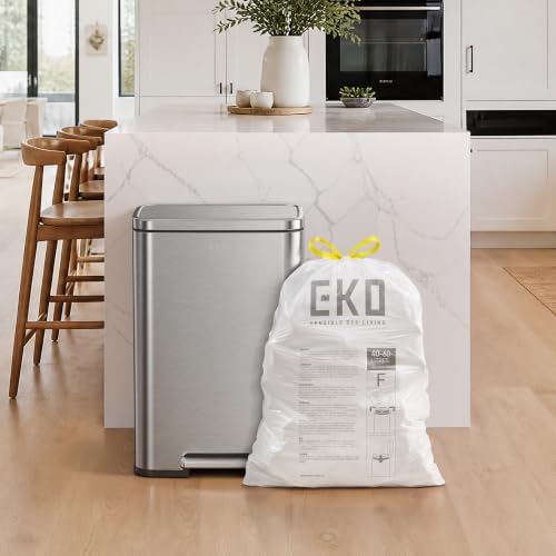 EKO Ultra-Strong Extra-Tall 13 Gallon Kitchen Trash Bags, Lavender, 60 Ct - Image 3