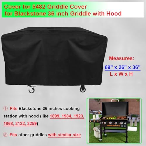 Griddle Cover for Blackstone 36 inches Cooking Station with Hood 5482 - Image 2