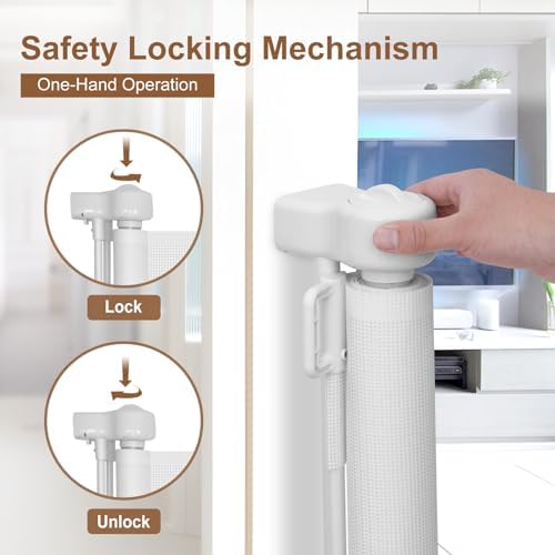 Miumoon 200 inch Reinforced Retractable Baby Gates 37 inch Tall - Image 5