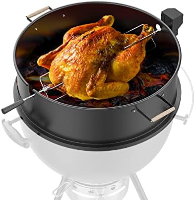 Rotisserie Grill Kit Premium Chicken Rotisserie for Weber 22 Kettle Grill by KEESHA